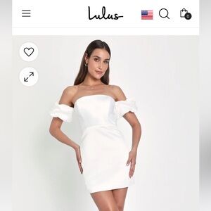 Lulu’s White Satin Mini Dress